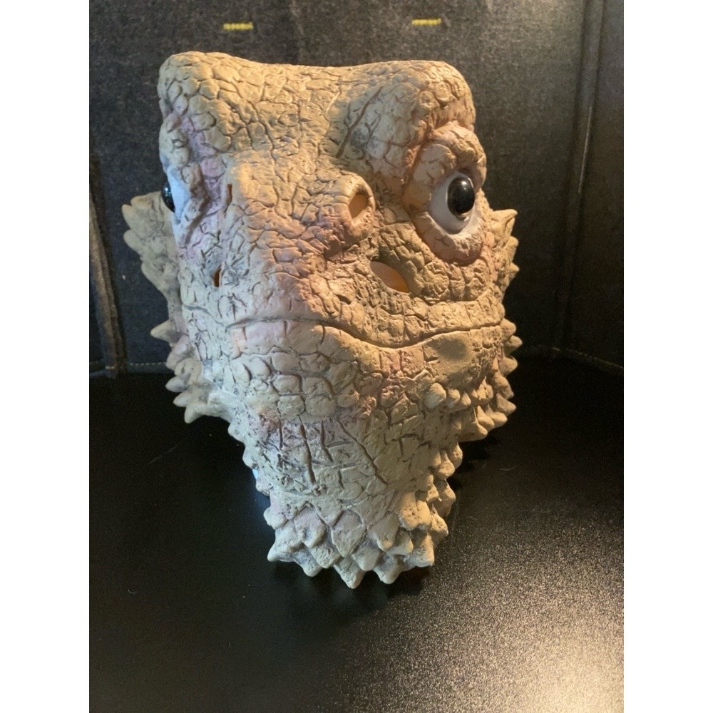 Bearded Dragon Lizard Latex Mask Realistic Reptile Full Head Costume Tan Cosplay